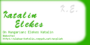 katalin elekes business card